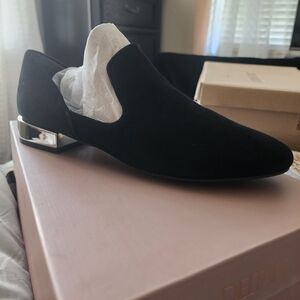Black Suede Women's Slip-On Loafers